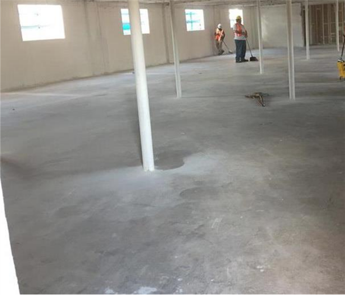 Concrete floors completely dry and back to normal