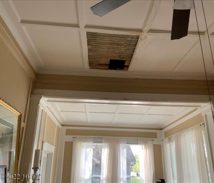 commercial ceiling post water mitigation 