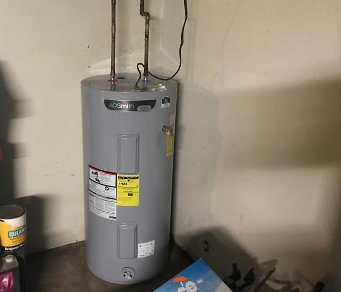 water heater in basement that caused water loss to home 