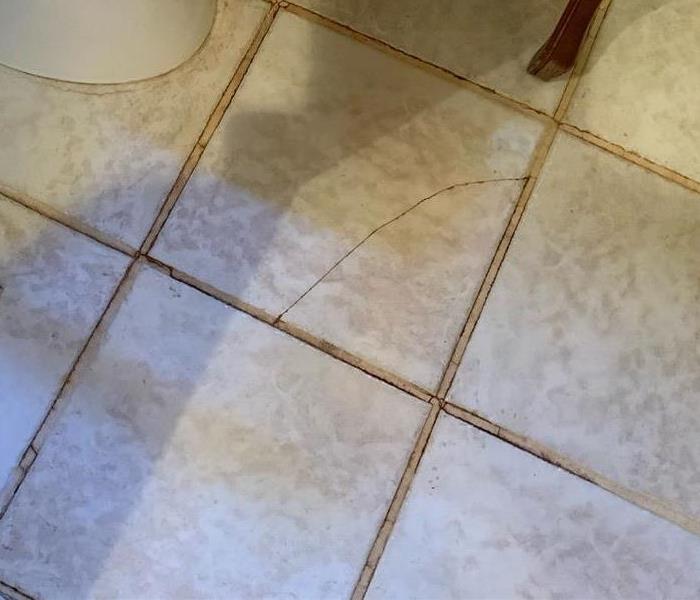 tile cracking from water damage